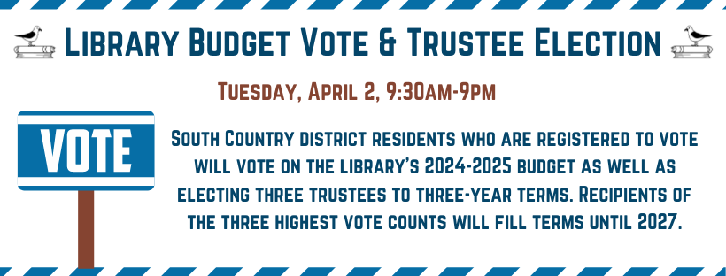 Library Budget Vote and Trustee Election